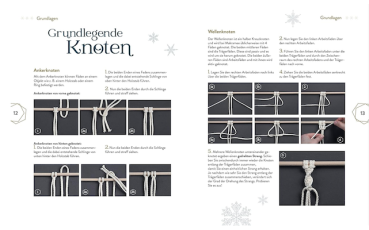 Preview: Buchseite - Weihnachtliches Makramee
